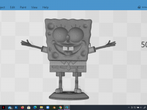 spongebob happy sculpture 3d print Model Cetak 3D
