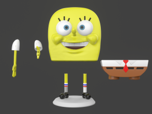spongebob meme sculpture 3d print 3D Принт Модель
