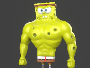 muscle spongebob meme sculpture 3d print 3D Print Model