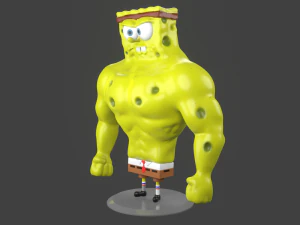 muscle spongebob meme sculpture 3d print 3D Print Model