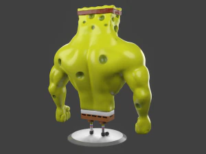 muscle spongebob meme sculpture 3d print 3D Print Model