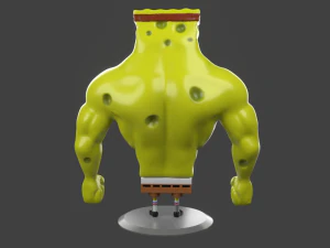 muscle spongebob meme sculpture 3d print 3D Print Model
