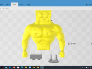 muscle spongebob meme sculpture 3d print 3D Print Model