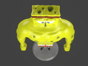 muscle spongebob meme sculpture 3d print 3D Print Model