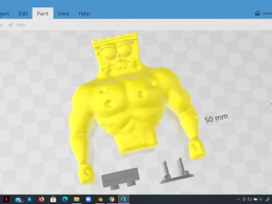 muscle spongebob meme sculpture 3d print 3D Print Model