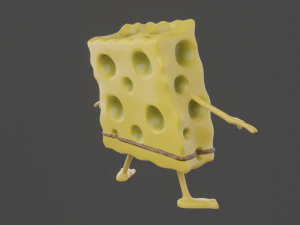 spongebob caveman meme sculpture art 3d print 3D Print Model