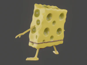 spongebob caveman meme sculpture art 3d print 3D Print Model