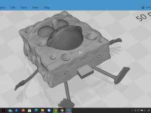 spongebob caveman meme sculpture art 3d print Model do druku 3D