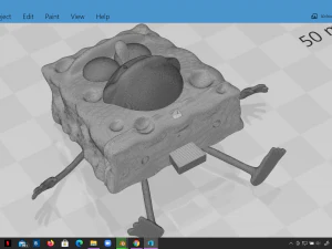 spongebob caveman meme sculpture art 3d print 3D Print Model