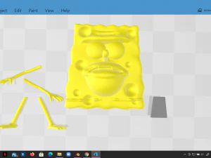 spongebob caveman meme sculpture art 3d print 3D Print Model