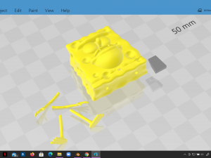 spongebob caveman meme sculpture art 3d print Model do druku 3D