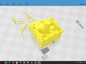 spongebob caveman meme sculpture art 3d print 3D Print Model