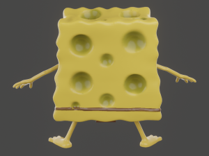 spongebob caveman meme sculpture art 3d print Model do druku 3D