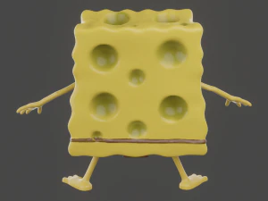 spongebob caveman meme sculpture art 3d print 3D Print Model