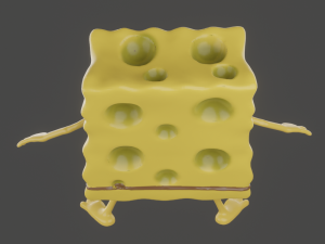 spongebob caveman meme sculpture art 3d print Model do druku 3D