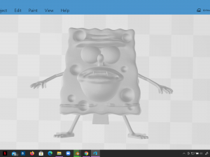 spongebob caveman meme sculpture art 3d print Model do druku 3D