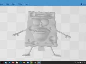 spongebob caveman meme sculpture art 3d print 3D Print Model