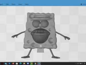spongebob caveman meme sculpture art 3d print Model do druku 3D