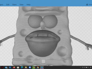 spongebob caveman meme sculpture art 3d print 3D Print Model