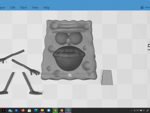 spongebob caveman meme sculpture art 3d print 3D Print Model
