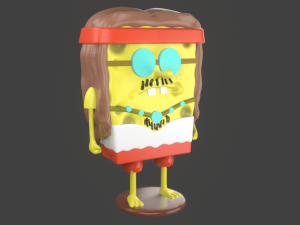 spongebob hippie meme sculpture 3d print 3D-Druckmodell