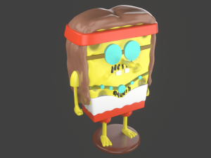 spongebob hippie meme sculpture 3d print 3D-Druckmodell