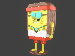 spongebob hippie meme sculpture 3d print 3D-Druckmodell