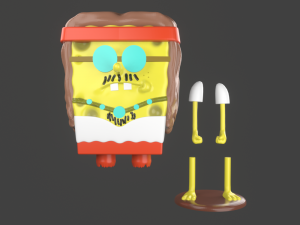 spongebob hippie meme sculpture 3d print 3D-Druckmodell