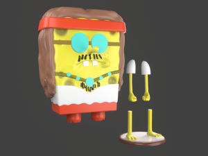 spongebob hippie meme sculpture 3d print 3D-Druckmodell