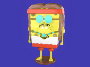 7 modelos imprimibles de memes de bob esponja pack print Modelo de impresión 3D