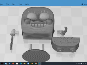 7 modelos imprimibles de memes de bob esponja pack print Modelo de impresión 3D