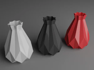 pack 3 flower vase 3d printable models 3D Print Model