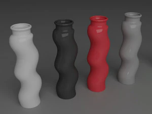 pack 3 flower vase 3d printable models 3D Print Model