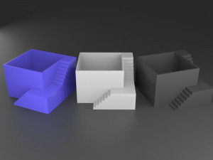 elegant pot plant with stairs 3d printable Model Cetak 3D