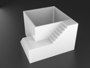 elegant pot plant with stairs 3d printable Model Cetak 3D