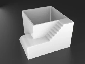elegant pot plant with stairs 3d printable 3D Print Model