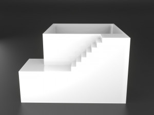 elegant pot plant with stairs 3d printable Model Cetak 3D