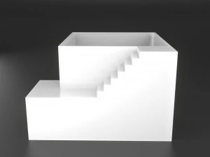 elegant pot plant with stairs 3d printable 3D Print Model