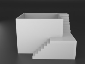 elegant pot plant with stairs 3d printable Model Cetak 3D