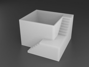 elegant pot plant with stairs 3d printable Model Cetak 3D
