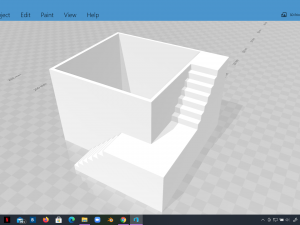 elegant pot plant with stairs 3d printable Model Cetak 3D