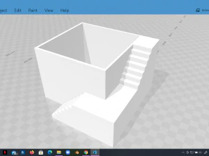 elegant pot plant with stairs 3d printable 3D Print Model