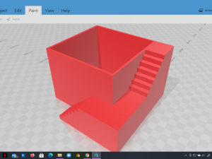 elegant pot plant with stairs 3d printable Model Cetak 3D