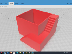 elegant pot plant with stairs 3d printable 3D Print Model