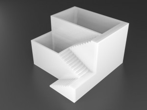 elegant pot plant 2 with stairs 3d printable 3d print model 3D Принт Модель
