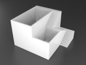 elegant pot plant 2 with stairs 3d printable 3d print model 3D Принт Модель