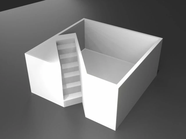 elegant pot plant 3 with stairs 3d printable 3d print model 3D Print Model .c4d .max .obj .3ds .fbx .stl .blend