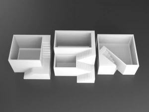 pack 3 elegant pot plants vase printable 3D Print Model