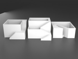 pack 3 elegant pot plants vase printable Modelo de Impressão 3D