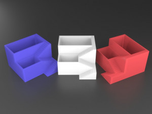 pack 3 elegant pot plants vase printable Modelo de Impressão 3D